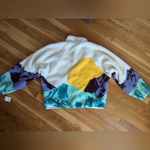 NWT Free People - Hit the Slopes - Sunrise Summit Ivory Combo - Sherpa Jacket - Picture 6 of 16